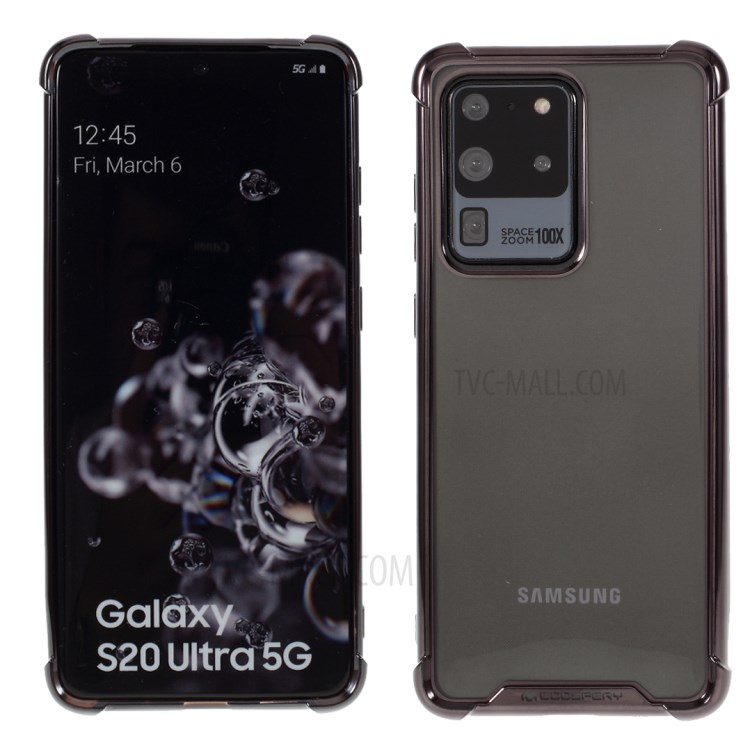 MERCURY GOOSPERY Protective Case Electroplating TPU Phone Shell for Samsung Galaxy S20 Ultra - Black-1