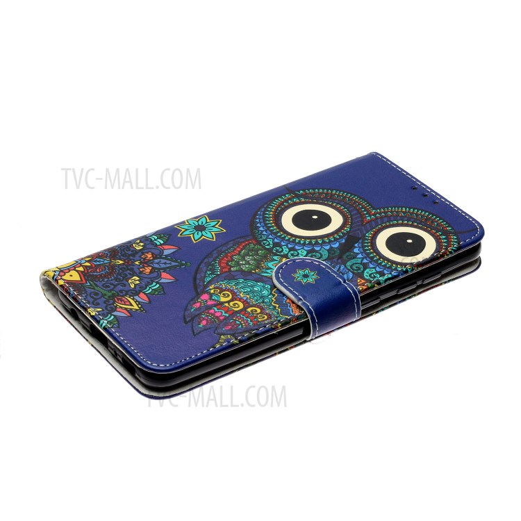 Embossed Pattern Printing Wallet Leather Stand Case for Samsung Galaxy A41 (Global Version) - Owl-6