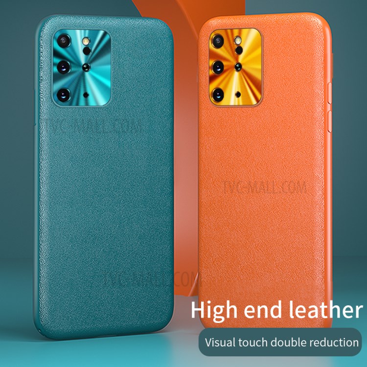 PU Cuir Cas TPU De Téléphone Alliage Anneau De Lentille Pour Samsung Galaxy S20 Ainsi Que - Vert-5