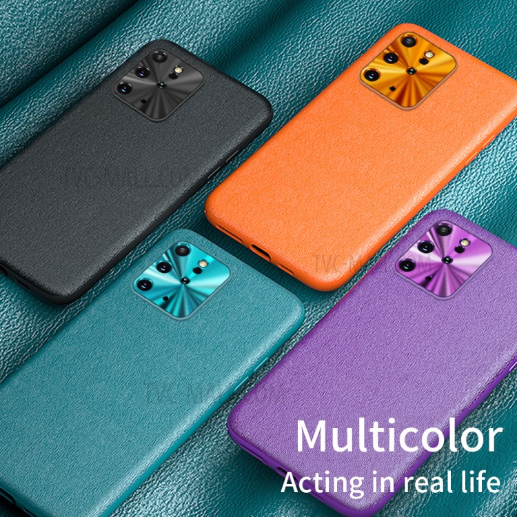 PU Cuir Cas TPU De Téléphone Alliage Anneau De Lentille Pour Samsung Galaxy S20 Ainsi Que - Vert-6
