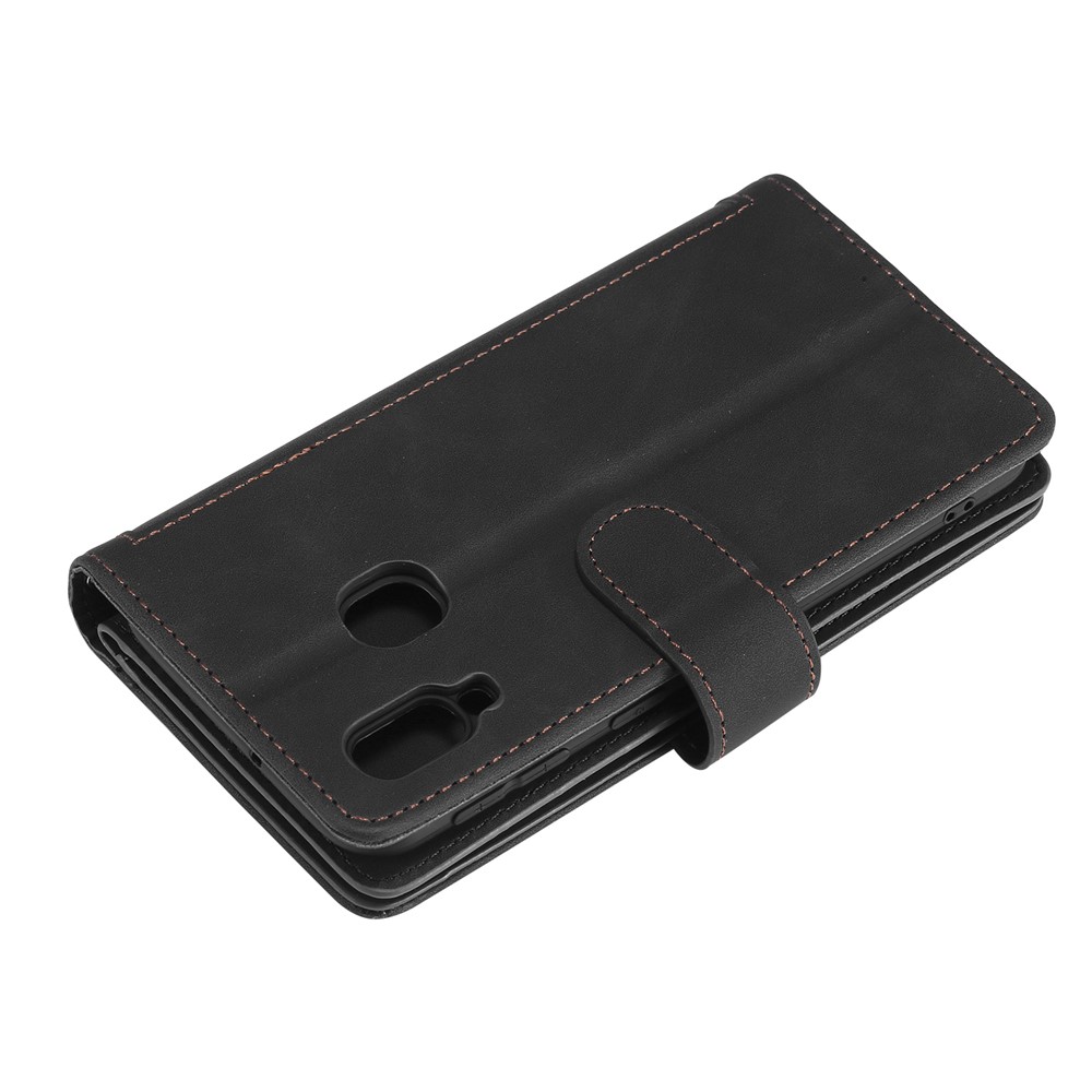 Poche À Fermeture Éclair 9 Fentes Porte-cartes De Portefeuille En Cuir Pour Samsung Galaxy A20E - Noir-12