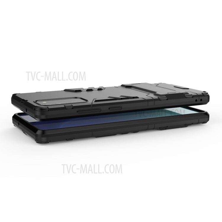 PC + TPU Case with Kickstand for Samsung Galaxy Note 20 - Black-5