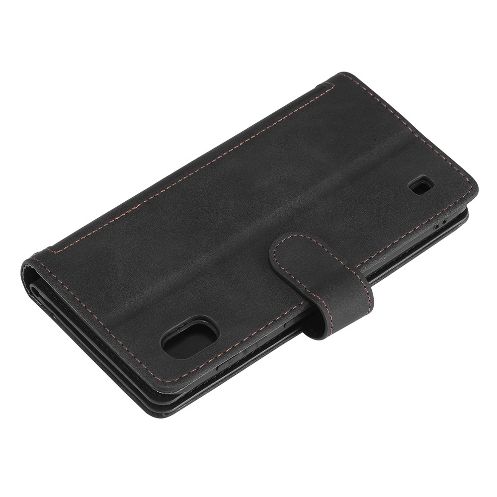 Bolsillo Con Cremallera 9 Tarjeta De Cubierta De La Carpeta Ranuras De Cuero Para Samsung Galaxy A10 - Negro-12