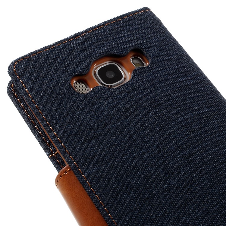 Wholesale MERCURY GOOSPERY Canvas Leather Phone Case for Samsung Galaxy J5 (2016) Dark Blue