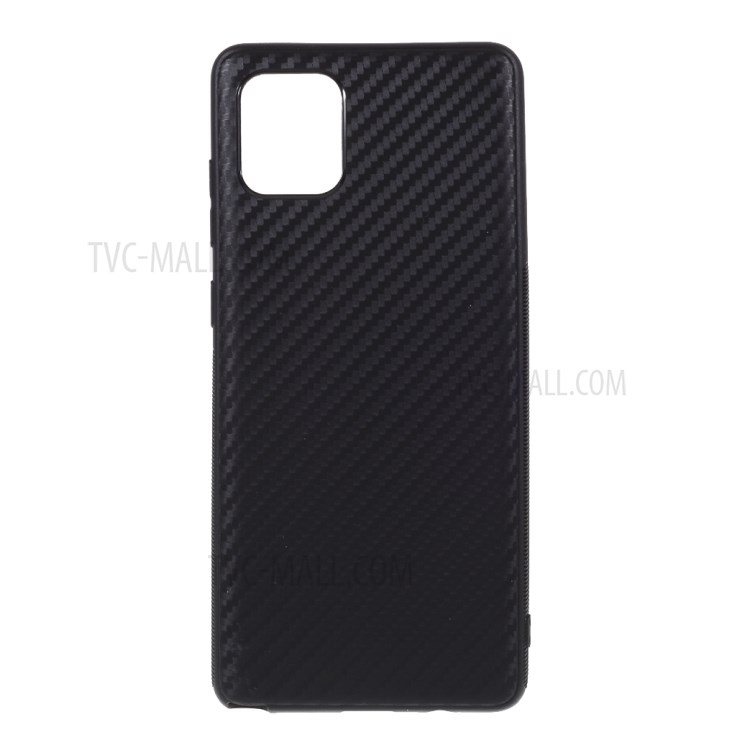 Carbon Fiber TPU Case for Samsung Galaxy A81 / Note 10 Lite - Black-1