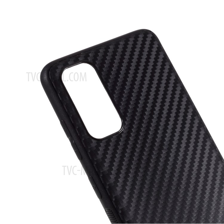 Carbon Fiber TPU Case for Samsung Galaxy S20 - Black-4