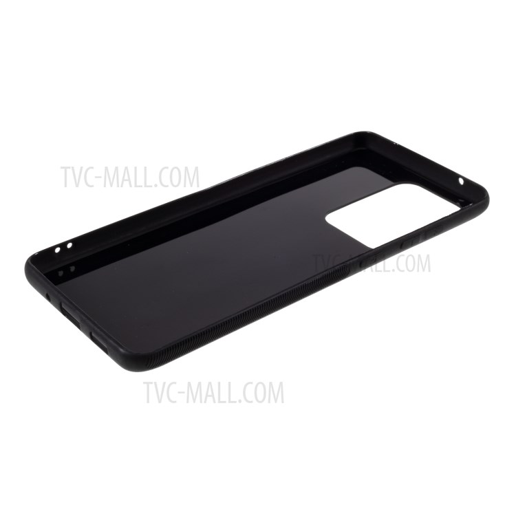 Caso De Fibra De Carbono Para TPU Samsung Galaxy S20 De Ultra - Preto-8