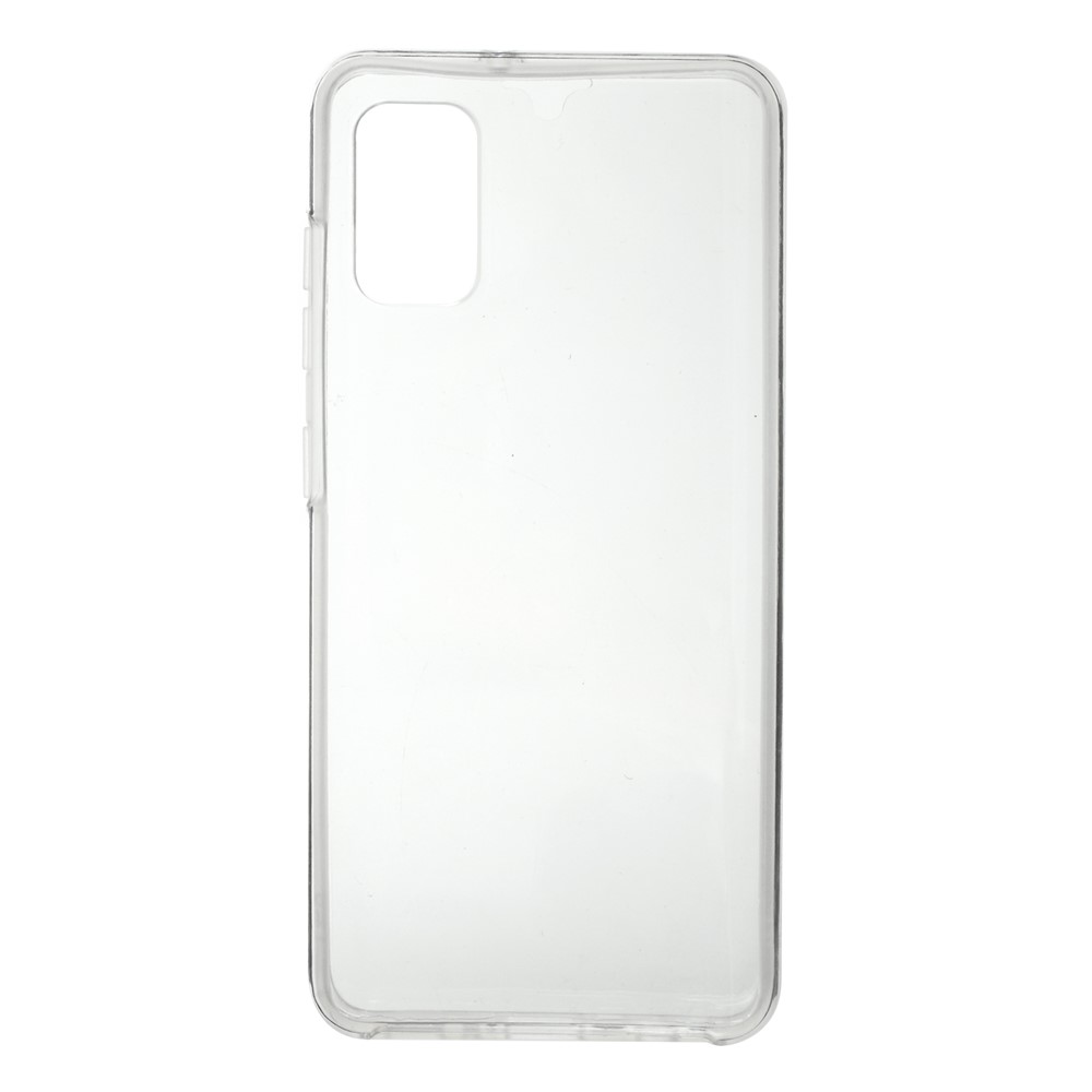 Full Coverage Clear Acrylic+TPU+PET Phone Cover Hybrid Case for Samsung Galaxy A41 (Global Version)