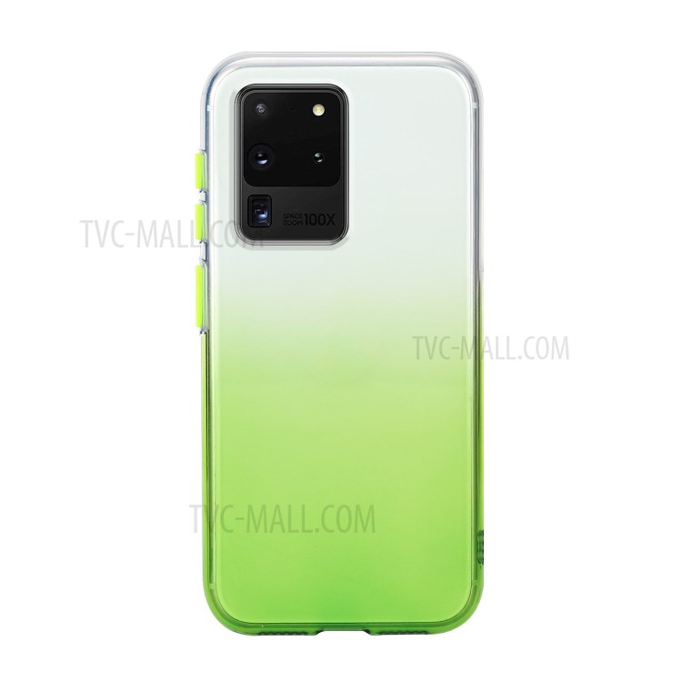 Gradient Color Blocking Button StyleTPU Shell for Samsung Galaxy S20 Ultra - Grey-1