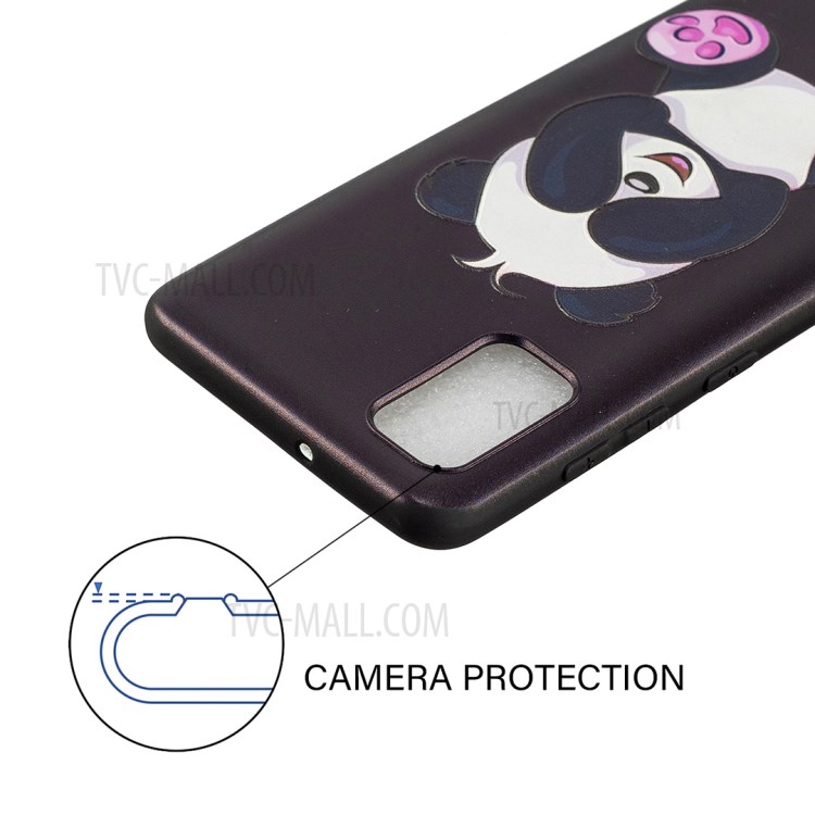 Impressão Padrão Caso De Volta Telefone TPU Macio Para Samsung A41 Galáxia (versão Global) - Panda Bonito-3
