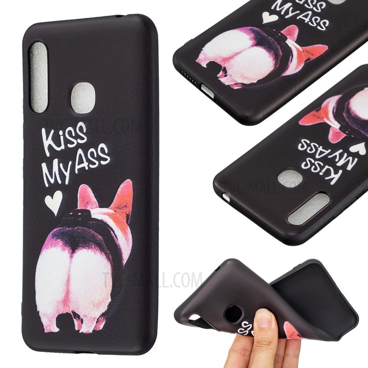 Pattern Printing Soft TPU Phone Back Shell for Samsung Galaxy A70e - Kiss My Ass-1