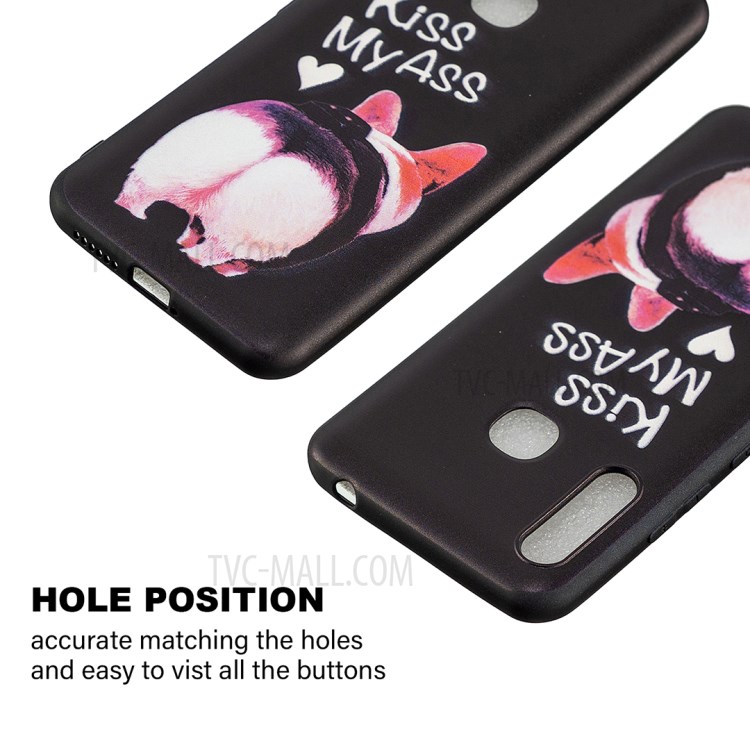 Pattern Printing Soft TPU Phone Back Shell for Samsung Galaxy A70e - Kiss My Ass-2
