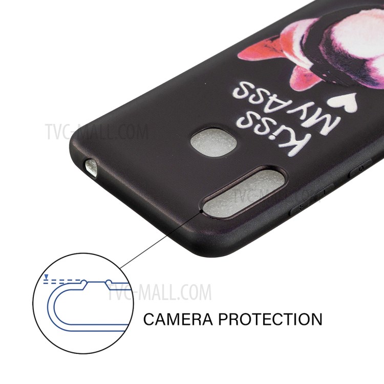 Pattern Printing Soft TPU Phone Back Shell for Samsung Galaxy A70e - Kiss My Ass-3