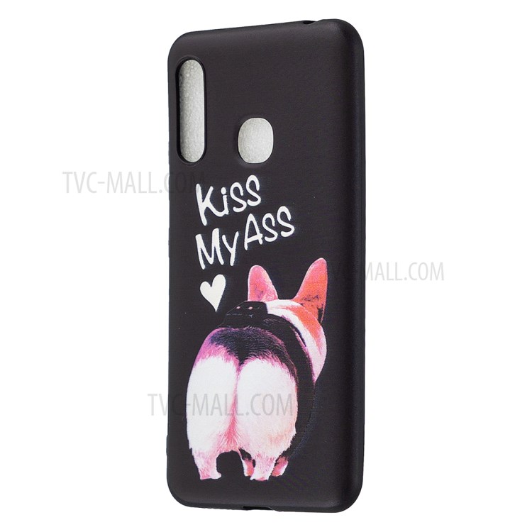 Pattern Printing Soft TPU Phone Back Shell for Samsung Galaxy A70e - Kiss My Ass-5