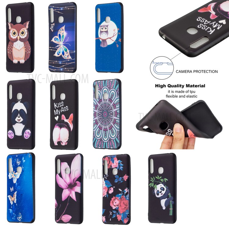 Pattern Printing Soft TPU Phone Back Shell for Samsung Galaxy A70e - Kiss My Ass-6