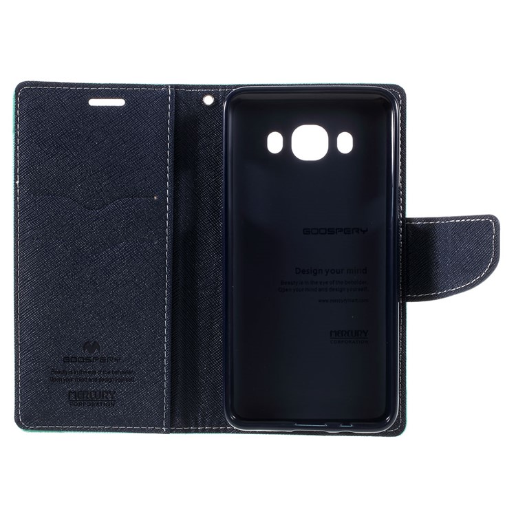 MERCURY GOOSPERY Fancy Diary Leather Case for Samsung Galaxy J5 (2016) - Cyan-10