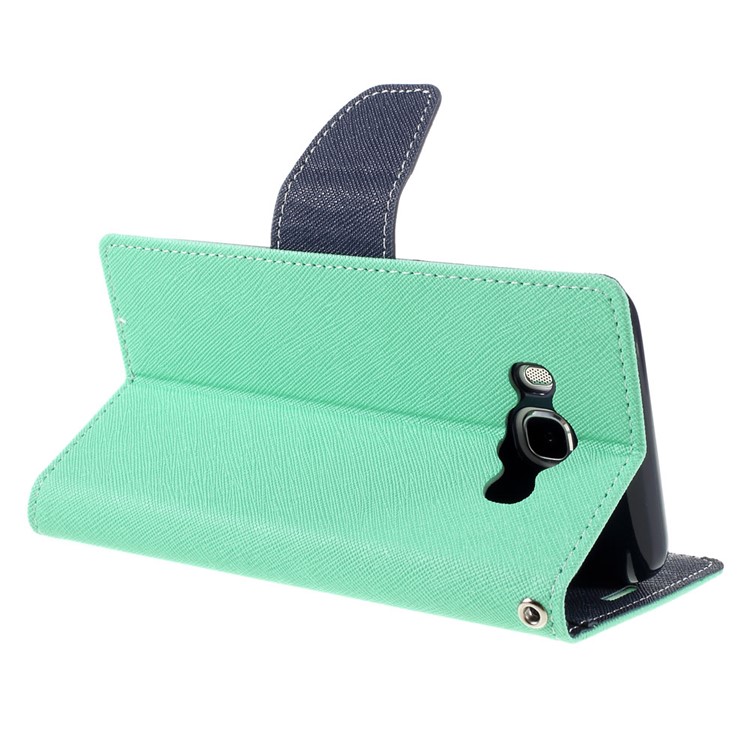 MERCURY GOOSPERY Fancy Diary Leather Case for Samsung Galaxy J5 (2016) - Cyan-6