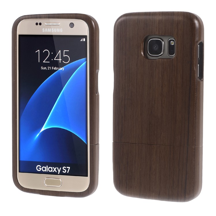 

Покрытие Натурального Дерева Для Галактики Samsung S7 G930 - Темно Коричневый