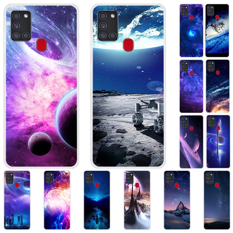 Space Series Pattern Printing Soft TPU Back Case for Samsung Galaxy A21s - Style A-2