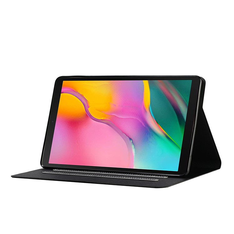 Stand Lederkartenhalter Hülle Für Samsung Galaxy Tab A 10.1 (2019) T510 T515 - Schwarz-4