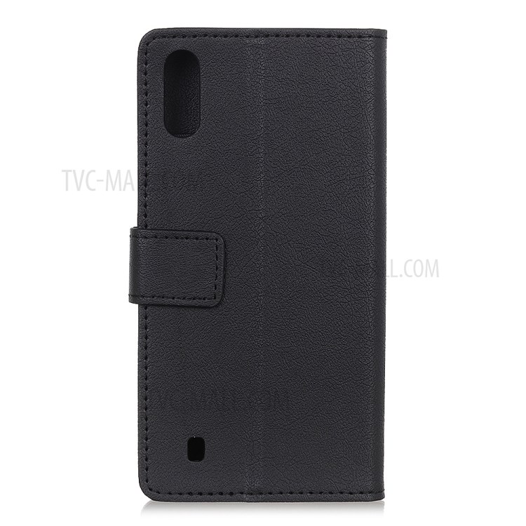 Phone Cover PU Leather Wallet Stand Protective Shell for Samsung Galaxy M01 - Black-1