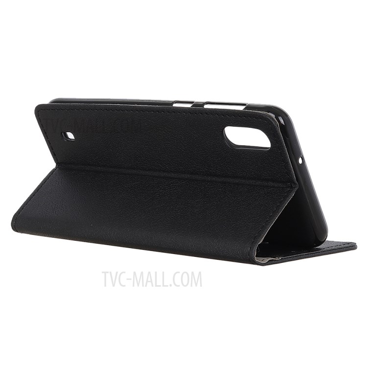 Phone Cover PU Leather Wallet Stand Protective Shell for Samsung Galaxy M01 - Black-2