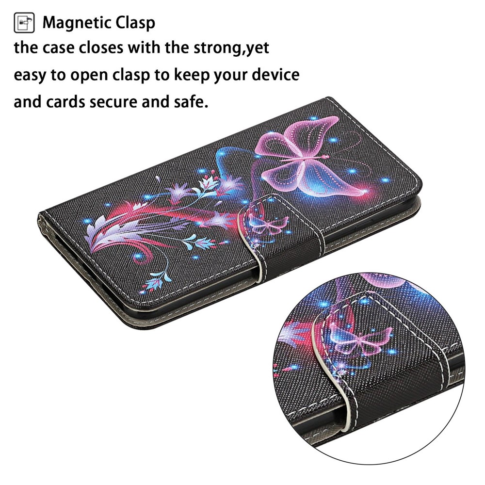 Pattern Printing Flip Leather Cover Wallet Stand Case for Samsung Galaxy A21s - Magic Butterfly-4