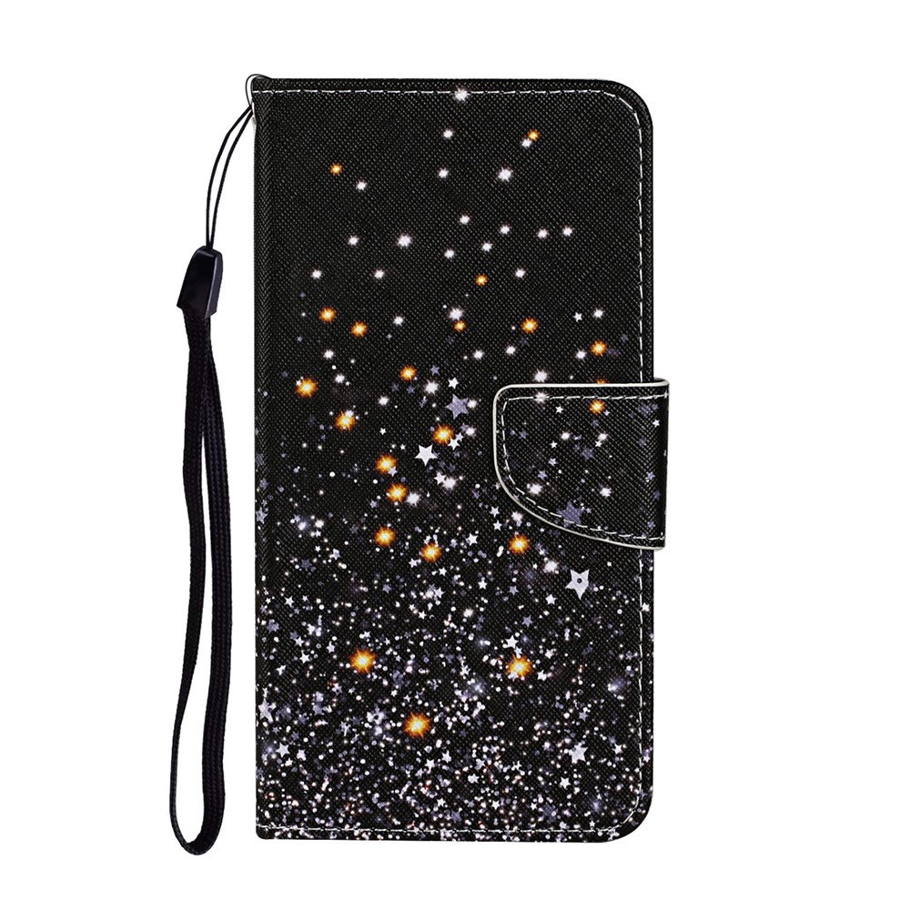 Pattern Printing Flip Leather Cover Wallet Phone Case for Samsung Galaxy A31 - Glittery Element-2