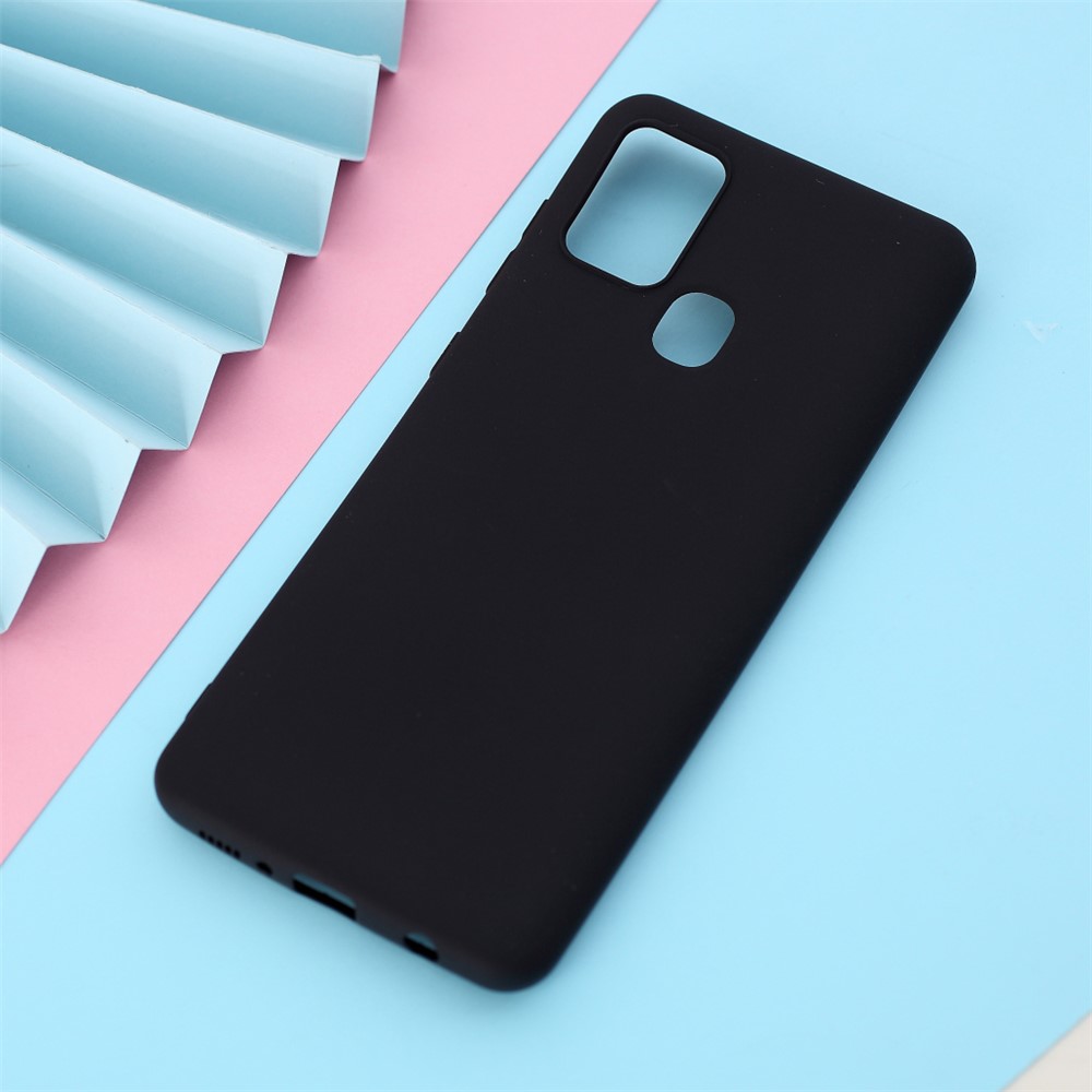 Matte TPU Back Case for Samsung Galaxy A21s - Black-3