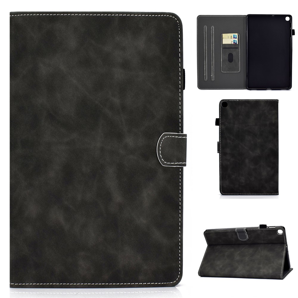 Stand Leather Card Holder Case for Samsung Galaxy Tab S6 Lite P615 P610 - Black-1