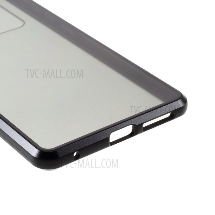Anti-peep Magnetic Metal Frame + Double-sided Tempered Glass Case for Samsung Galaxy A91/S10 Lite - Black-8
