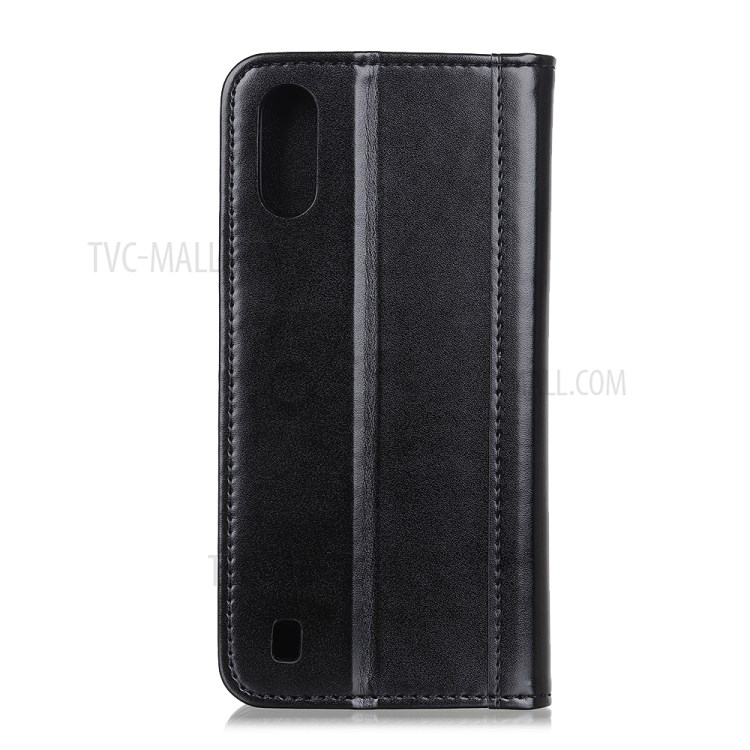 Auto-absorbed Leather Wallet Stand Phone Case Cover for Samsung Galaxy M01 - Black-3