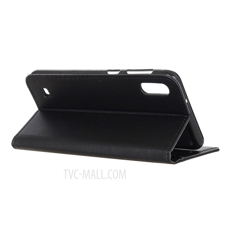 Litchi Skin Wallet Leather Stand Case for Samsung Galaxy M01 - Black-7