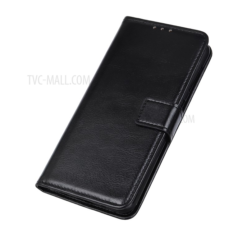 Crazy Horse Skin Wallet Magnetic Leather Cover for Samsung Galaxy M01 - Black-3