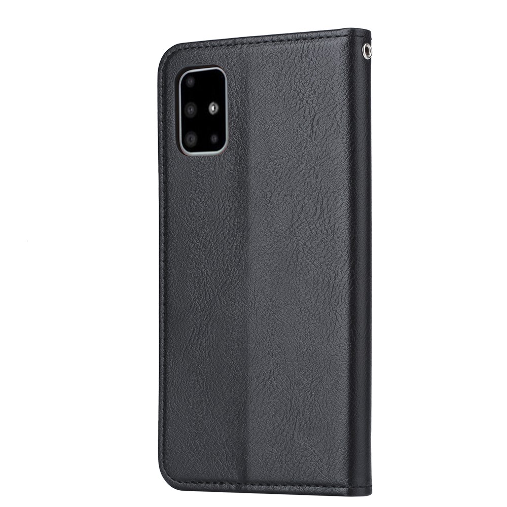 Автопоглощаемый PU Кожаный Стенд Кошелек Телефона Оболочки Для Samsung Galaxy Note20 Ultra / Note20 Ultra 5G - Чернить-3