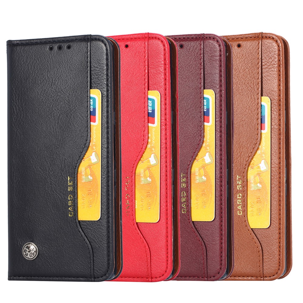 Auto-absorbed PU Leather Stand Wallet Phone Shell for Samsung Galaxy Note 20 - Black-4