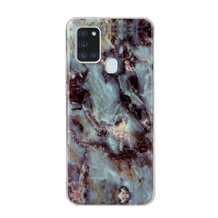 Marble Pattern Printing IMD TPU Phone Case for Samsung Galaxy A21s - Style A-2