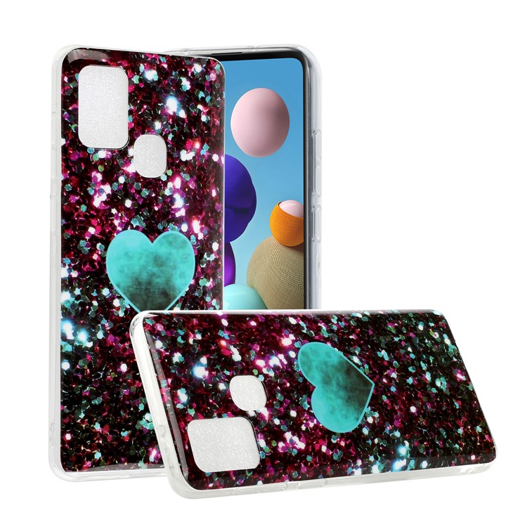 Marble Pattern IMD TPU Case for Samsung Galaxy A21s - Style A-1