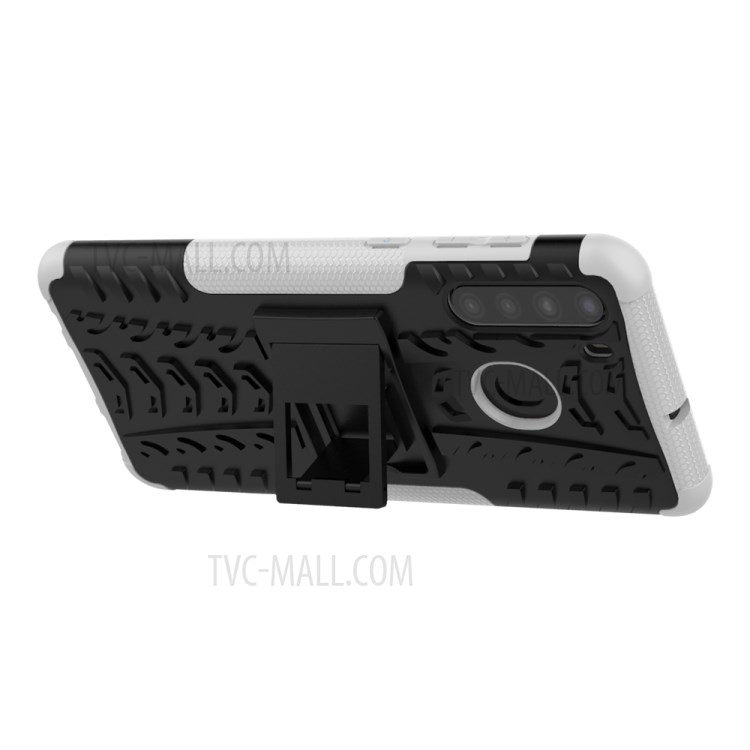 PC + TPU Hybrid Cover with Kickstand for Samsung Galaxy A21 - White-7