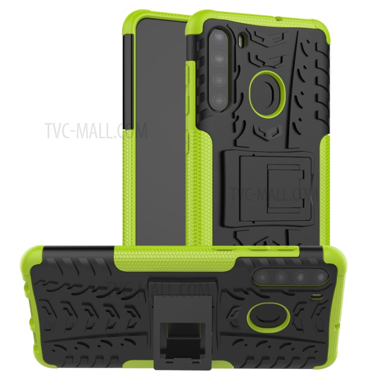 PC + TPU Hybrid Cover with Kickstand for Samsung Galaxy A21 - Green-1