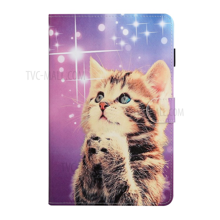 Pattern Printing Multi-angle Stand Leather Card Slot Tablet Cover for Samsung Galaxy Tab A 8.0 Wi-Fi (2019) SM-T290 - Cute Cat-2