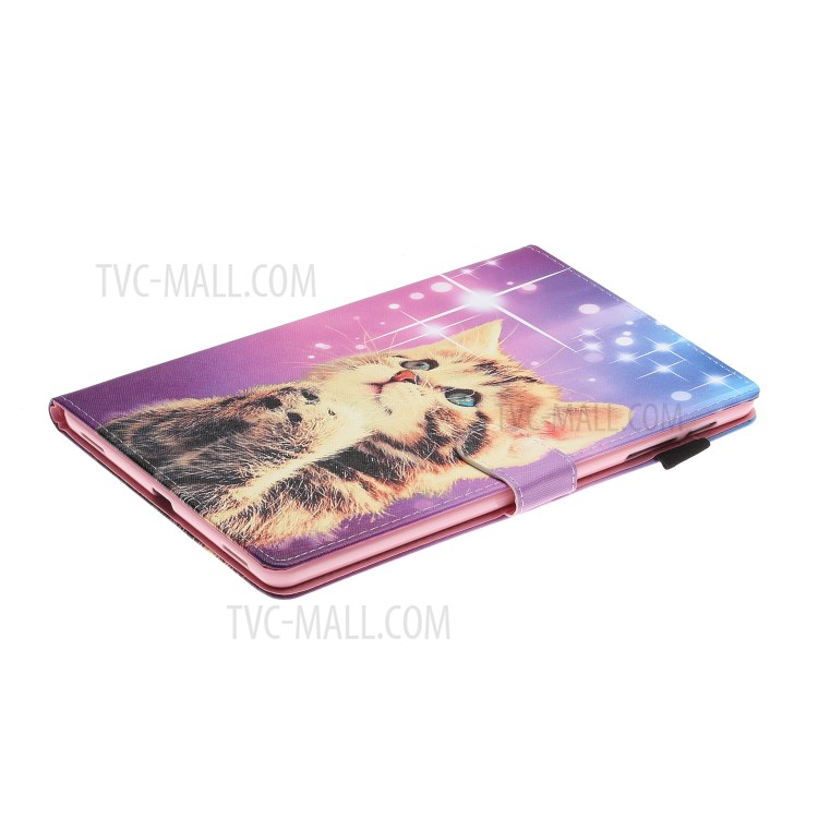 Pattern Printing Multi-angle Stand Leather Card Slot Tablet Cover for Samsung Galaxy Tab A 8.0 Wi-Fi (2019) SM-T290 - Cute Cat-5