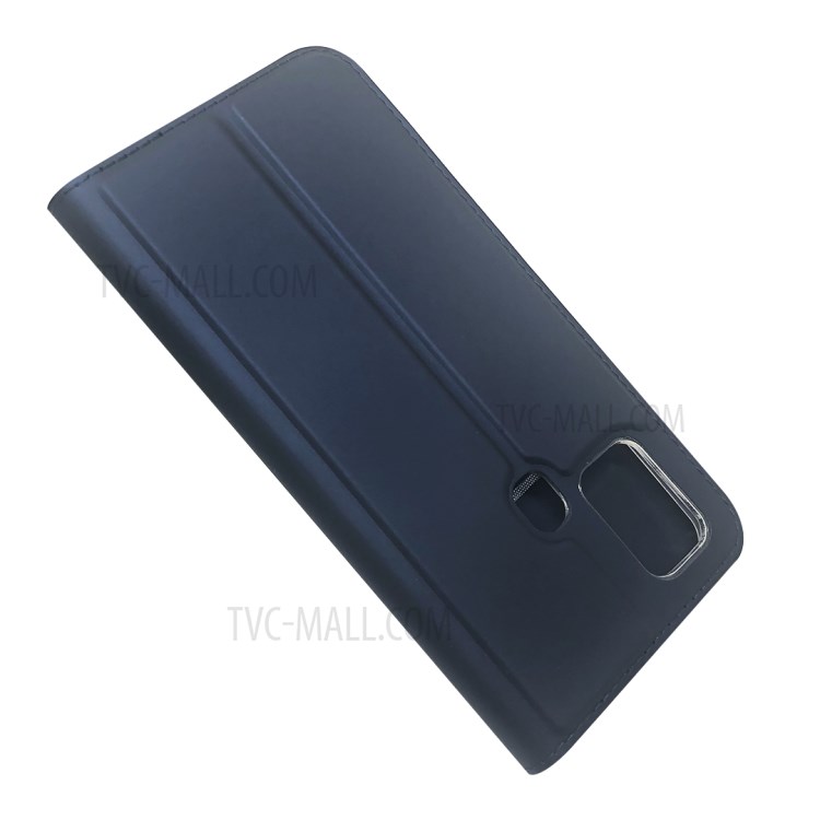 Magnetic Adsorption Stand Leather Card Holder Case for Samsung Galaxy M31 - Blue-6