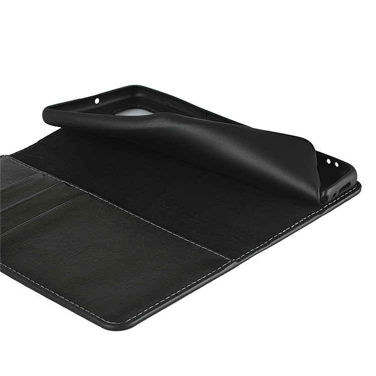 Crazy Horse Wallet Stand Genuine Leather Case for Samsung Galaxy A31 - Black-7