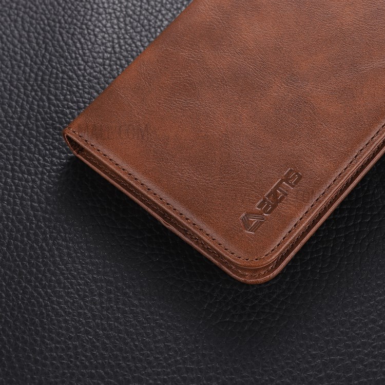 AZNS Leather Stand Case with Card Slots for Samsung Galaxy A21s - Coffee-10