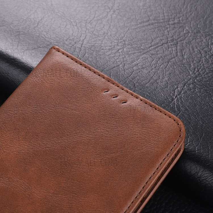 AZNS Leather Stand Case with Card Slots for Samsung Galaxy A21s - Coffee-9