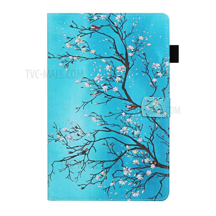 Pattern Printing Leather Card Holder Stand Tablet Shell for Samsung Galaxy Tab A4 S 8.4 (2020) T307 - Flower Branch-2