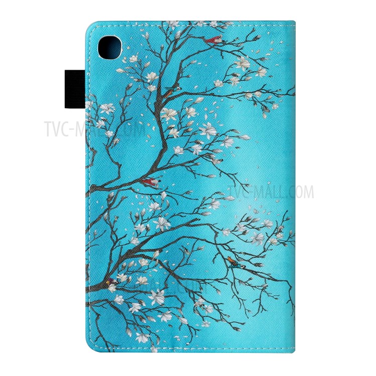 Pattern Printing Leather Card Holder Stand Tablet Shell for Samsung Galaxy Tab A4 S 8.4 (2020) T307 - Flower Branch-3