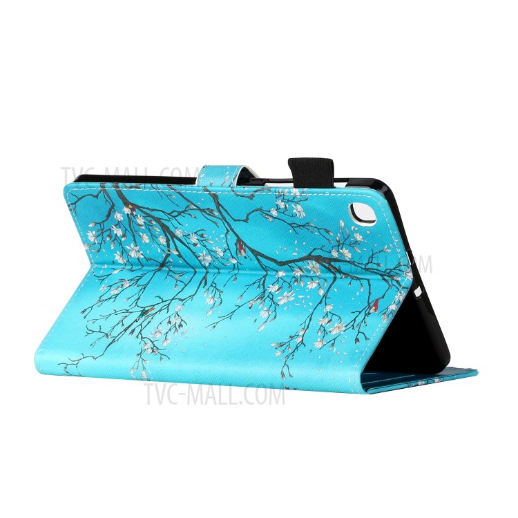 Pattern Printing Leather Card Holder Stand Tablet Shell for Samsung Galaxy Tab A4 S 8.4 (2020) T307 - Flower Branch-4