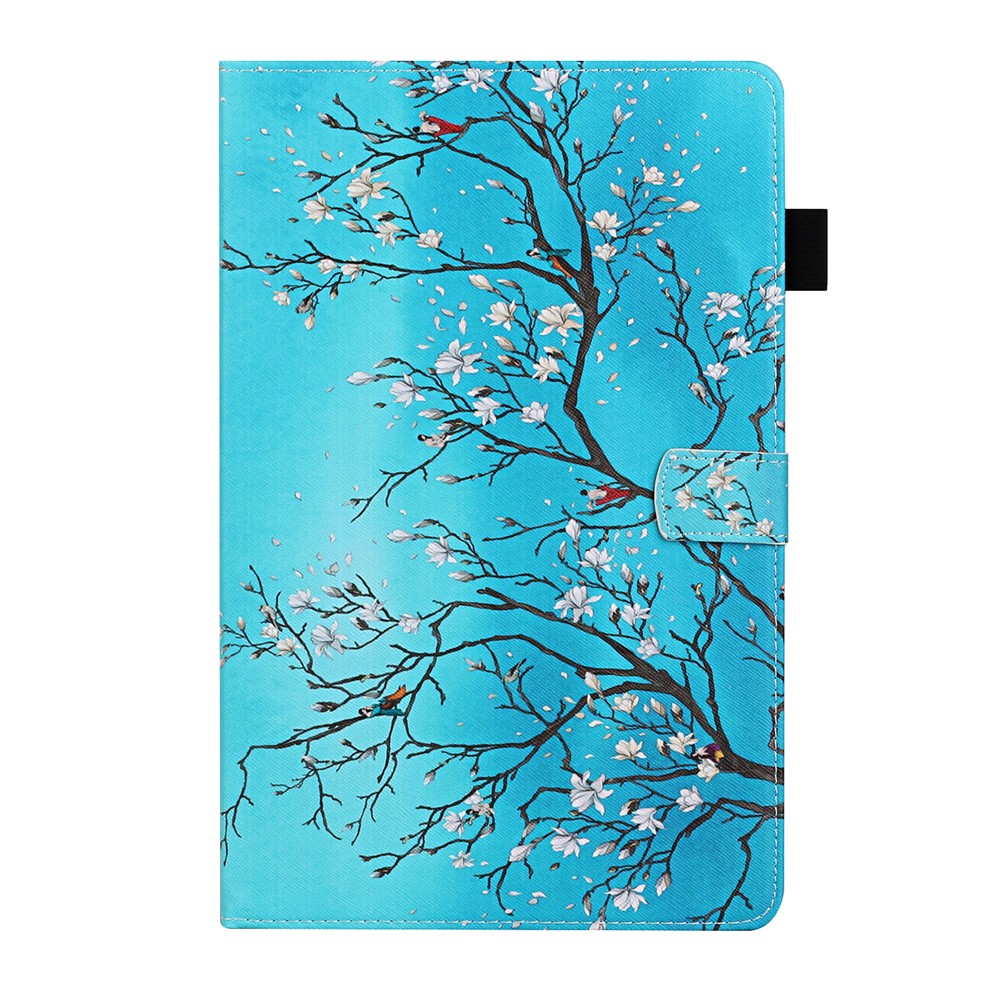 Pattern Printing Leather Card Holder Stand Tablet Protection Cover for Samsung Galaxy Tab A 10.1 (2019) T510/T515 - Flower Branch-2